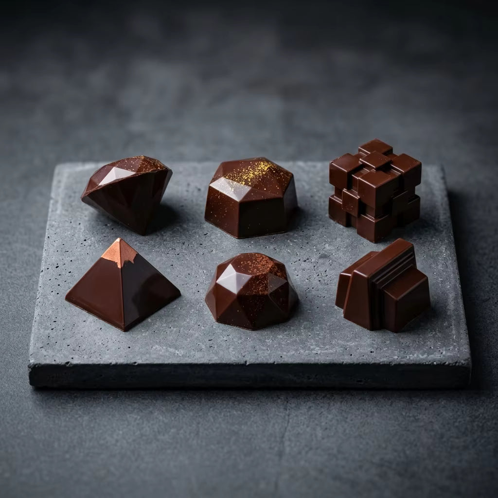 Exquisite Geometric Pralines Selection