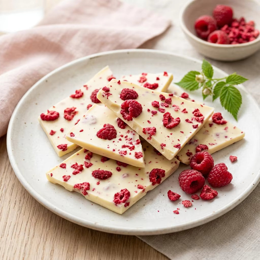 Velvet White Chocolate with Raspberries
